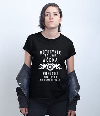 Motocykliści to jednostki z humorem - Koszulka z nadrukiem - Dla motocyklisty - Damska