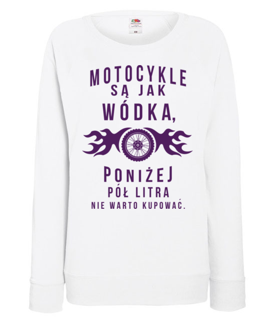 Motocyklisci to jednostki z humorem bluza z nadrukiem dla motocyklisty kobieta jipi pl 1456 114