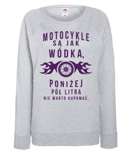 Motocyklisci to jednostki z humorem bluza z nadrukiem dla motocyklisty kobieta jipi pl 1456 118