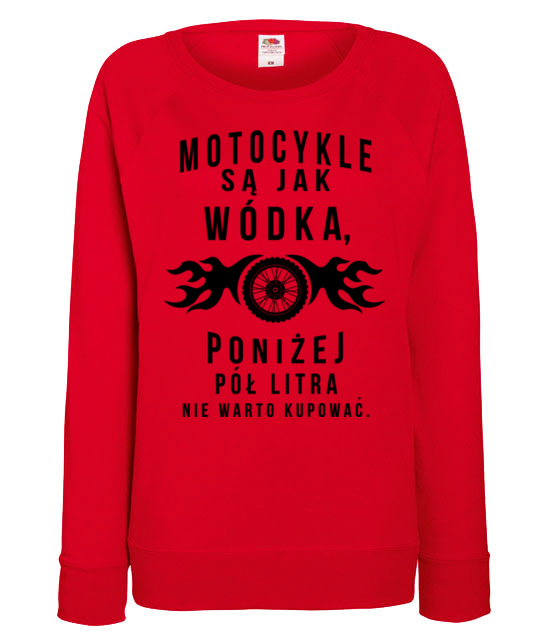 Motocyklisci to jednostki z humorem bluza z nadrukiem dla motocyklisty kobieta jipi pl 1457 116