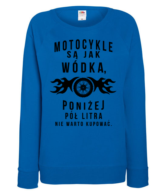 Motocyklisci to jednostki z humorem bluza z nadrukiem dla motocyklisty kobieta jipi pl 1457 117