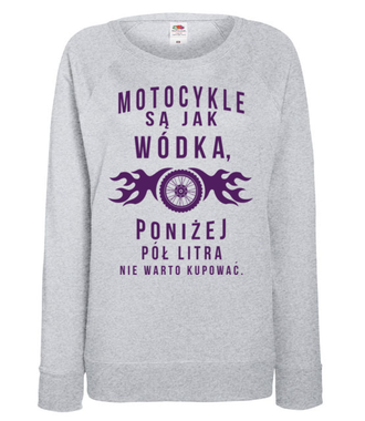 Motocykliści to jednostki z humorem - Bluza z nadrukiem - Dla motocyklisty - Damska