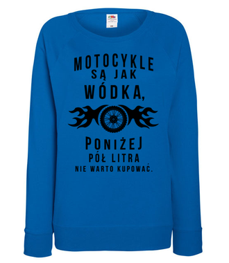 Motocykliści to jednostki z humorem - Bluza z nadrukiem - Dla motocyklisty - Damska