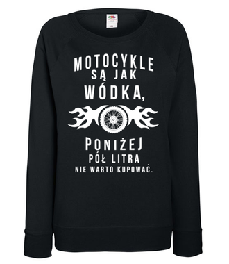 Motocykliści to jednostki z humorem - Bluza z nadrukiem - Dla motocyklisty - Damska