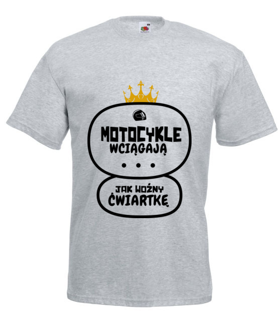 Motocykle wyciagaja cwiartke koszulka z nadrukiem dla motocyklisty mezczyzna jipi pl 1459 6
