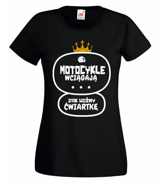 Motocykle wyciagaja cwiartke koszulka z nadrukiem dla motocyklisty kobieta jipi pl 1460 59