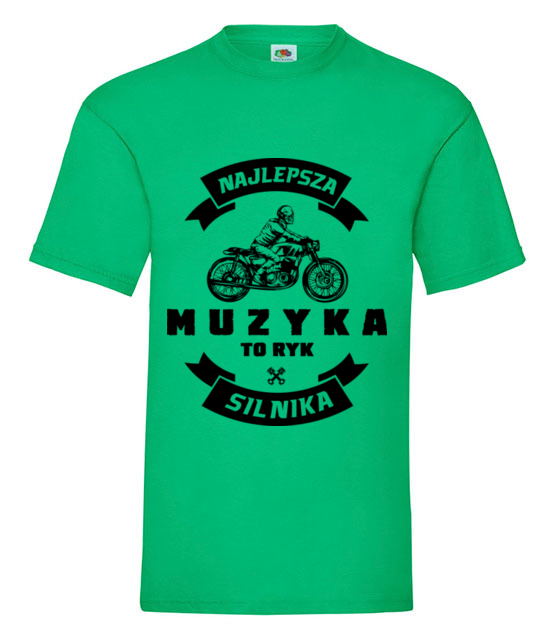 Jaki meloman taka muzyka koszulka z nadrukiem dla motocyklisty mezczyzna jipi pl 1463 186