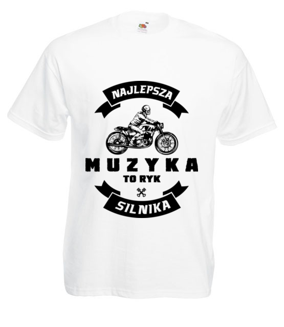 Jaki meloman taka muzyka koszulka z nadrukiem dla motocyklisty mezczyzna jipi pl 1463 2