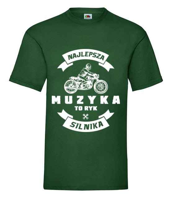 Jaki meloman taka muzyka koszulka z nadrukiem dla motocyklisty mezczyzna jipi pl 1464 188