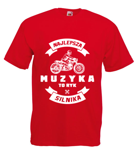 Jaki meloman taka muzyka koszulka z nadrukiem dla motocyklisty mezczyzna jipi pl 1464 4