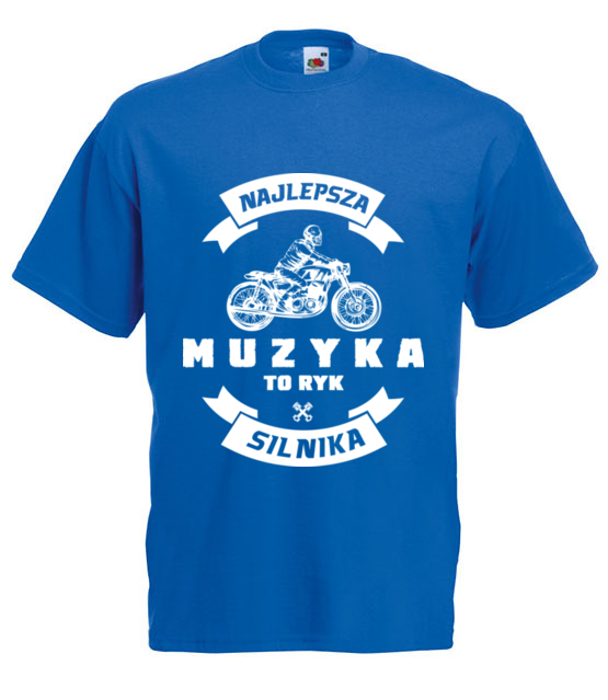 Jaki meloman taka muzyka koszulka z nadrukiem dla motocyklisty mezczyzna jipi pl 1464 5
