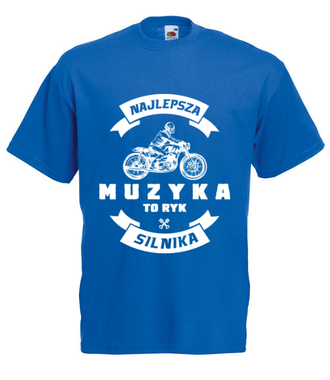 Jaki meloman, taka muzyka - Koszulka z nadrukiem - Dla motocyklisty - Męska