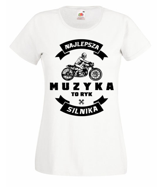 Jaki meloman taka muzyka koszulka z nadrukiem dla motocyklisty kobieta jipi pl 1463 58