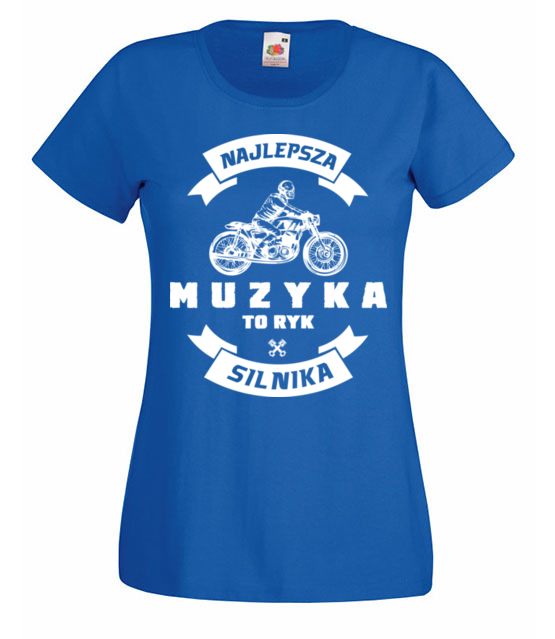 Jaki meloman taka muzyka koszulka z nadrukiem dla motocyklisty kobieta jipi pl 1464 61