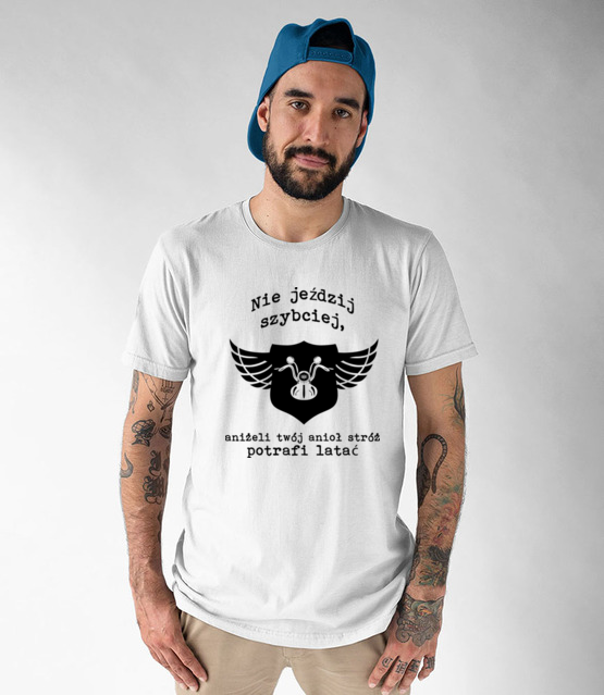 Motocyklowy humor w graficznej odslonie koszulka z nadrukiem dla motocyklisty mezczyzna jipi pl 1465 47