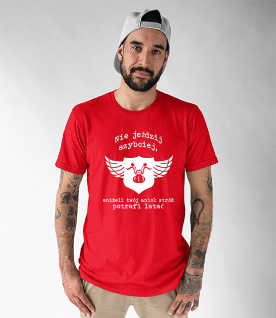 Motocyklowy humor w graficznej odslonie koszulka z nadrukiem dla motocyklisty mezczyzna jipi pl 1466 48