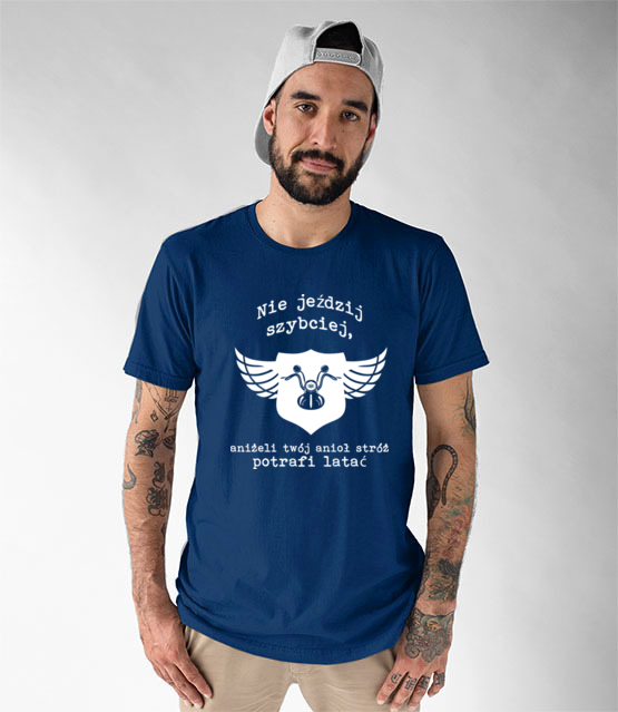 Motocyklowy humor w graficznej odslonie koszulka z nadrukiem dla motocyklisty mezczyzna jipi pl 1466 50