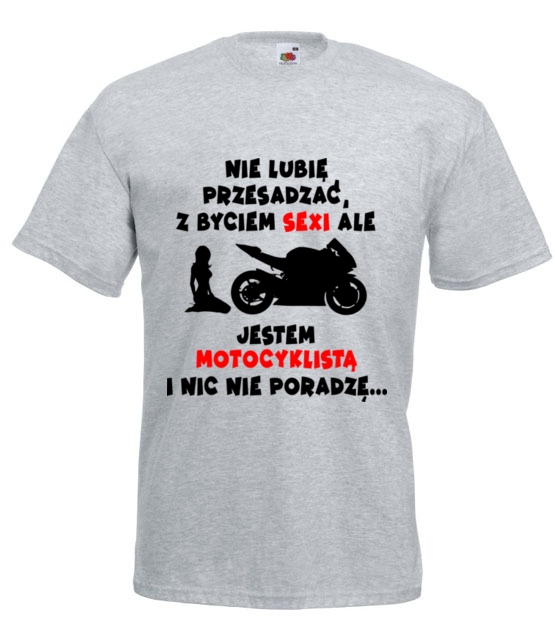 Odrobina autoreklamy koszulka z nadrukiem dla motocyklisty mezczyzna jipi pl 1467 6