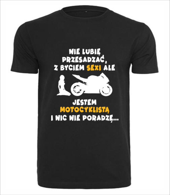 Odrobina autoreklamy koszulka z nadrukiem dla motocyklisty mezczyzna jipi pl 1469 1
