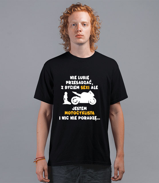 Odrobina autoreklamy koszulka z nadrukiem dla motocyklisty mezczyzna jipi pl 1469 41