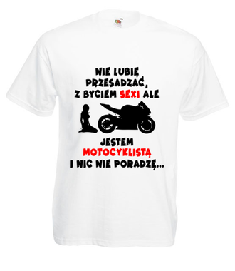 Odrobina autoreklamy - Koszulka z nadrukiem - Dla motocyklisty - Męska