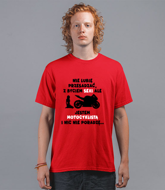 Odrobina autoreklamy - Koszulka z nadrukiem - Dla motocyklisty - Męska