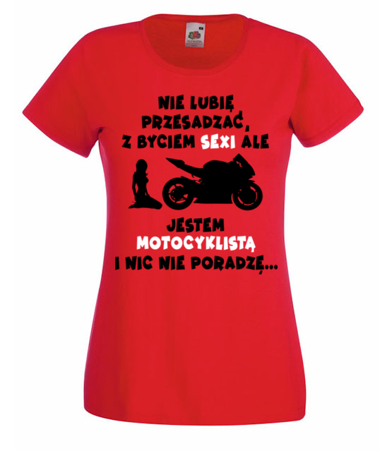 Odrobina autoreklamy koszulka z nadrukiem dla motocyklisty kobieta jipi pl 1468 60