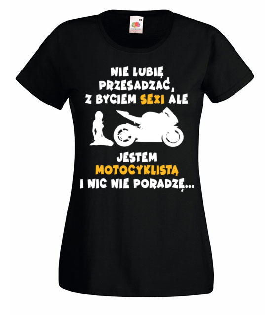 Odrobina autoreklamy koszulka z nadrukiem dla motocyklisty kobieta jipi pl 1469 59