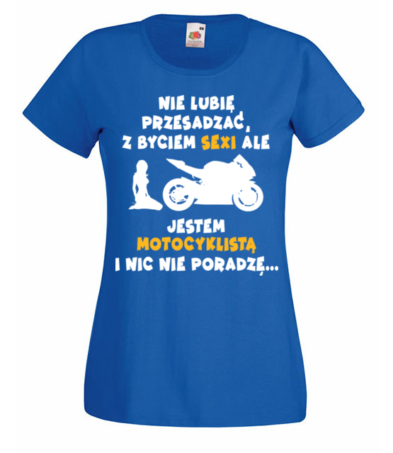 Odrobina autoreklamy koszulka z nadrukiem dla motocyklisty kobieta jipi pl 1469 61