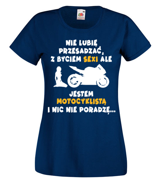 Odrobina autoreklamy koszulka z nadrukiem dla motocyklisty kobieta jipi pl 1469 62