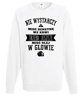Trochę mądrości nie zaszkodzi - Bluza z nadrukiem - Dla motocyklisty - Męska