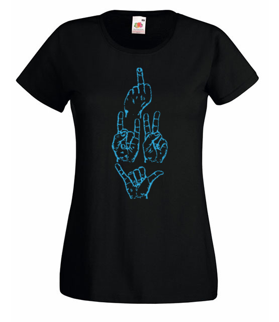 Opowiedziane gestem dlonie koszulka z nadrukiem smieszne kobieta jipi pl 184 59