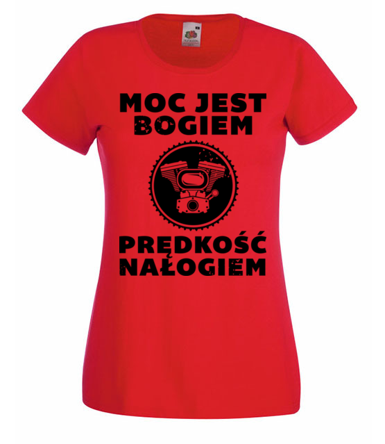 Predkosc uzaleznia koszulka z nadrukiem dla motocyklisty kobieta jipi pl 1474 60