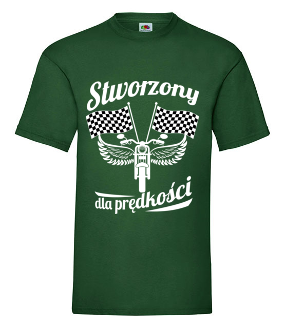 Stworzony dla predkosci koszulka z nadrukiem dla motocyklisty mezczyzna jipi pl 1476 188