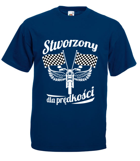 Stworzony dla predkosci koszulka z nadrukiem dla motocyklisty mezczyzna jipi pl 1476 3