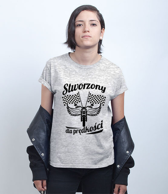 Stworzony dla prędkości - Koszulka z nadrukiem - Dla motocyklisty - Damska
