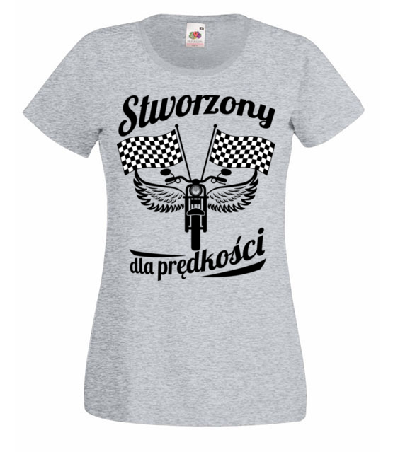 Stworzony dla predkosci koszulka z nadrukiem dla motocyklisty kobieta jipi pl 1475 63