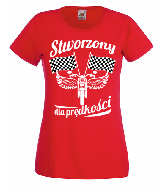 Stworzony dla predkosci koszulka z nadrukiem dla motocyklisty kobieta jipi pl 1476 60