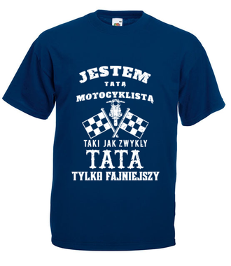 Tata motocyklista - Koszulka z nadrukiem - Dla motocyklisty - Męska