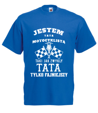 Tata motocyklista - Koszulka z nadrukiem - Dla motocyklisty - Męska