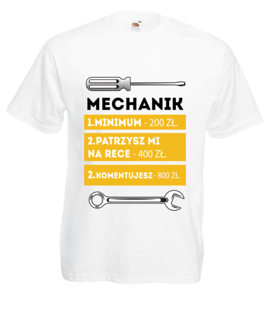Z cennikiem na koszulce koszulka z nadrukiem dla mechanika mezczyzna jipi pl 1483 2