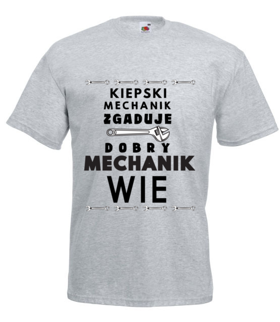 Autentyczny mechanik koszulka z nadrukiem dla mechanika mezczyzna jipi pl 1489 6