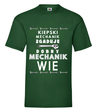 Autentyczny mechanik - Koszulka z nadrukiem - Dla mechanika - Męska