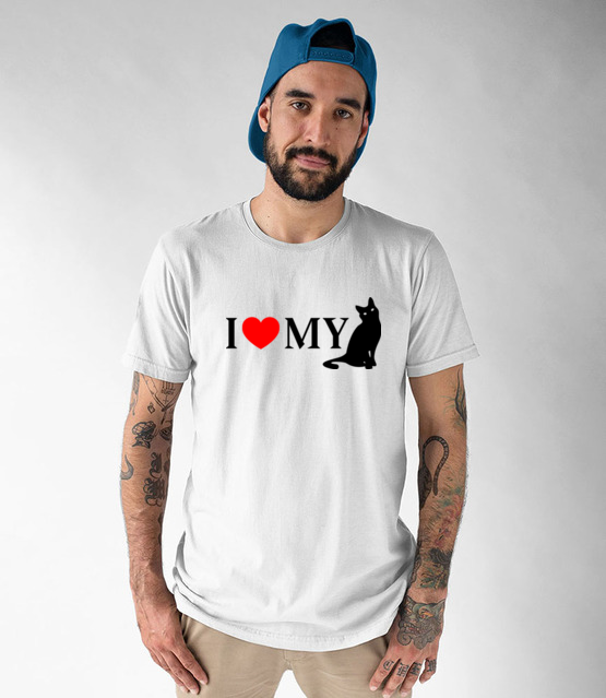 Kocham mojego kota koszulka z nadrukiem milosnicy kotow mezczyzna jipi pl 1500 47