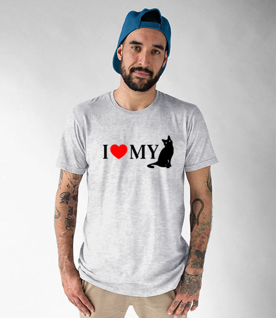 Kocham mojego kota koszulka z nadrukiem milosnicy kotow mezczyzna jipi pl 1500 51