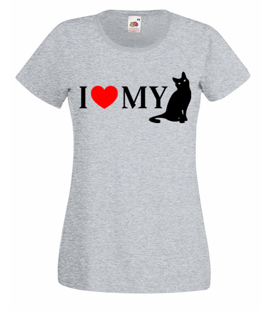 Kocham mojego kota koszulka z nadrukiem milosnicy kotow kobieta jipi pl 1500 63