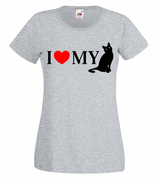Kocham mojego kota - Koszulka z nadrukiem - Miłośnicy kotów - Damska