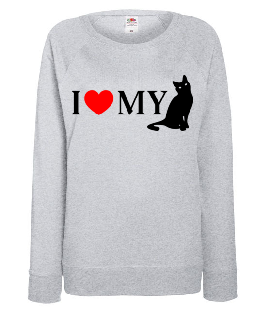 Kocham mojego kota bluza z nadrukiem milosnicy kotow kobieta jipi pl 1500 118