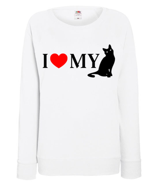 Kocham mojego kota - Bluza z nadrukiem - Miłośnicy kotów - Damska
