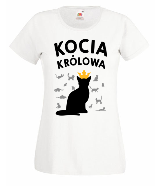 Poklony dla kociej krolowej koszulka z nadrukiem milosnicy kotow kobieta jipi pl 1507 58